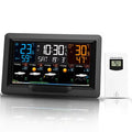 Tuya WiFi Weather Station Color Screen Indoor Outdoor Temperature Humidity Monitor Multifunctional Weather Alarm Clock Real-Time Weather Updates Smart Home Device