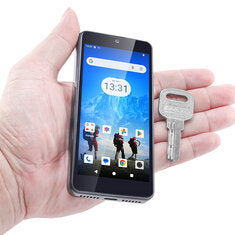 UNIWA Q999 Mini 4.0 inch 4GB RAM 64GB ROM Dual SIM Card 16MP Camera Android 14.0 Custom Button 2000mAh Battery Unisoc T606 Octa Core 4G Smartphone