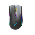 HXSJ T69 2.4G Wireless Gaming Mouse with RGB Lighting 1000-4800DPI Type-C Rechargeable 650mAh 8 Button Mouse for PC Gaming Office Working