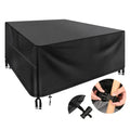 Heavy-Duty 420D Outdoor Furniture Cover For Patio, Garden, And Balcony - Black Polyester Blend With Button Closure,...