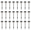 24Packs Solar Garden Lights Outdoor IP44 Waterproof Solar Pathway Lights Color Changing Landscape Lamps