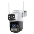 Three Lens 9MP HD 8X Zoom Security Camera WiFi Outdoor IP66 Waterproof Human Detection Night Vision Two Way Audio Smart Tracking ICSEE App Camera