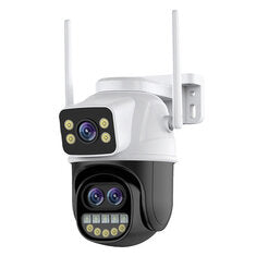 Three Lens 9MP HD 8X Zoom Security Camera WiFi Outdoor IP66 Waterproof Human Detection Night Vision Two Way Audio Smart Tracking ICSEE App Camera