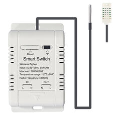 Tuya Zigbe Smart Temperature Humidity Switch Controller 20A 3800W with Waterproo