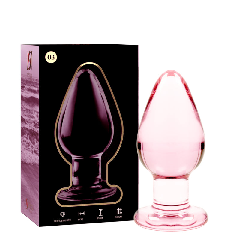 MODELO 3 PLUG CRISTAL TRANSPARENTE 11 CM -O- 5 CM - TALLA 1, ROSA - TALLA 1,ROSA