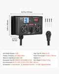 Manual EV Charging Switch, NEMA 14-30P To 14-30R & 14-50R, Splitter Switch For Dryer & EV, 24A Max 240V Manual Power Distribution With Circuit Breaker, Hand-Operated Selector, Plug And Play, ETL