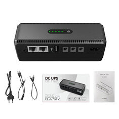 DCL-18W Mini DC Power Supply UPS 18W 8800mAh/10400mAh USB Type-C 5V/2A DC POE 15V/0.6A 24V/0.4A Input 100-240V for Network Devices