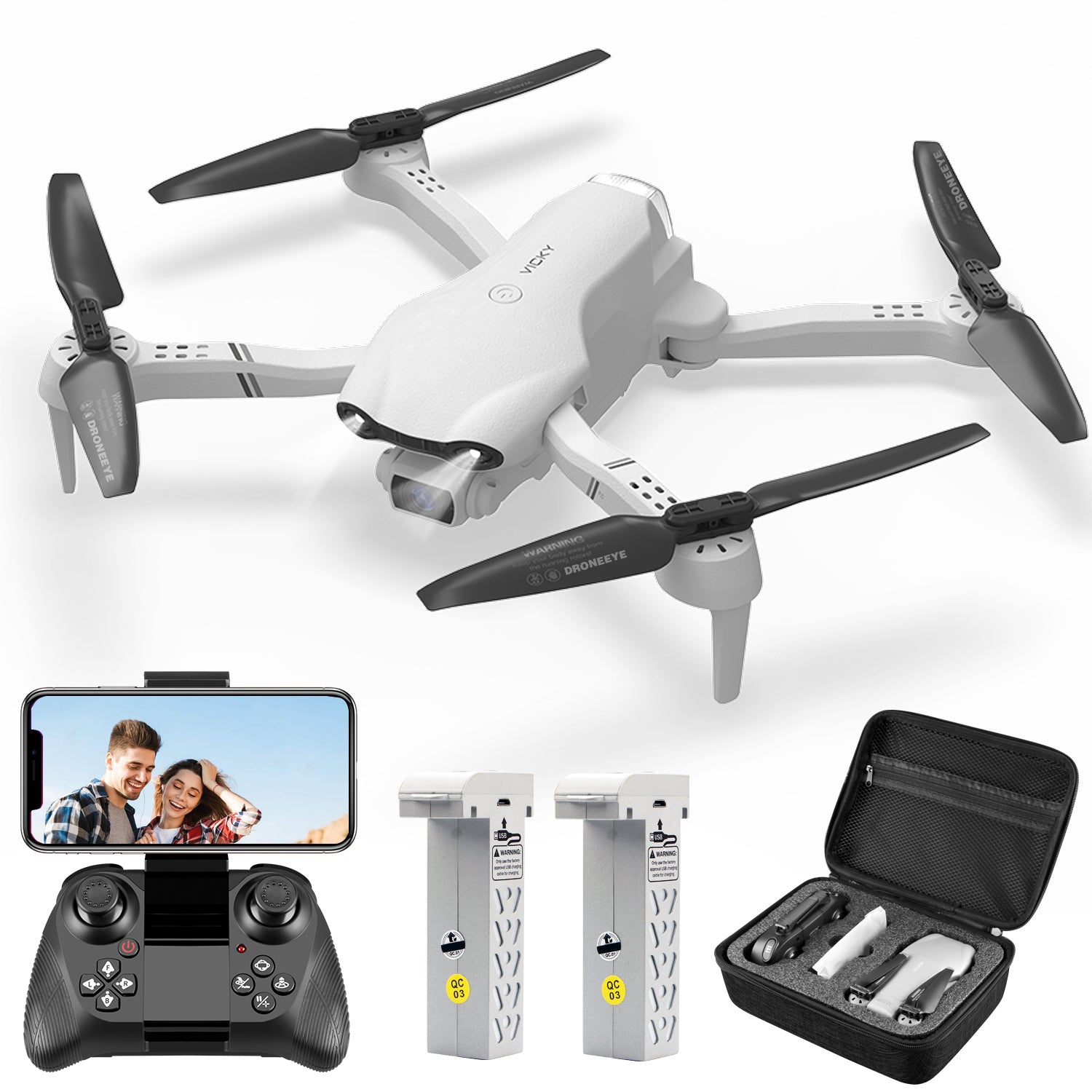 F10 Foldable Drone With Camera WIFI FPV For Adults,1080P HD FPV Live Video RC Quadcopter,Logistics Is Randomly Sent...