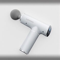 Lenovo Portable Lightweight N2 Fascia Gun 3200 RPM Massage Device with 6 Attachments and 5 Adjustable Speeds, 1800mAh Battery for Muscle Relaxation
