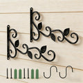 Hanging Plant Holder Hooks Set With 2 Plant Hooks And 2 Black S-hooks, Including Mounting Screws, Versatile Hanging Solution For Home And Garden Tools