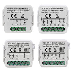 Tuya WiFi Smart Switch Module-L 1/2/3/4CH Timer Schedule Countdown Smart Life APP & Voice Control with Alexa Google Home