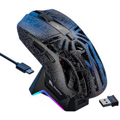 Smailwolf M8 Triple-Mode Wireless Gaming Mouse PAW3311 Sensor 12000DPI 72g Lightweight Power Display Esports Mouse with RGB Charging Dock
