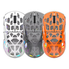 K-Snake BM560 Tri-Mode Wireless Mouse 3600DPI 83g Lightweight RGB Transparent Shell 600mAh Rechargeable Battery Bluetooth 2.4G Wired Esports Gaming Mice