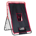 Baseball And Softball Rebounder Net, 3.5 X 4.5 Ft 2-in-1 Switch Hitter Pitch Trainer, PitchBack Baseball Pitching Return Trainer Nest, Bounce Back Net For Fielding/Throwing Practice