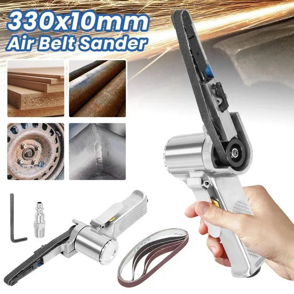 10mm Pneumatic Belt Sander, Lightweight Handheld Air Powered Grinder Polisher With 5 Sanding Belts — kaufen online Deutschland