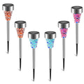 6Packs Mosaic Solar Pathway Lights IP44 Waterproof For Yard Driveway Walkway