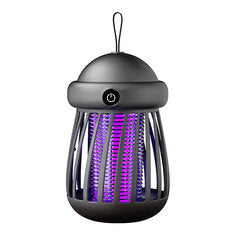USB Rechargeable Mini UV Mosquito Killer Lamp 360° Coverage 3000V Electric Grid Dual UV & Night Light Modes Portable Indoor/Outdoor Zapper