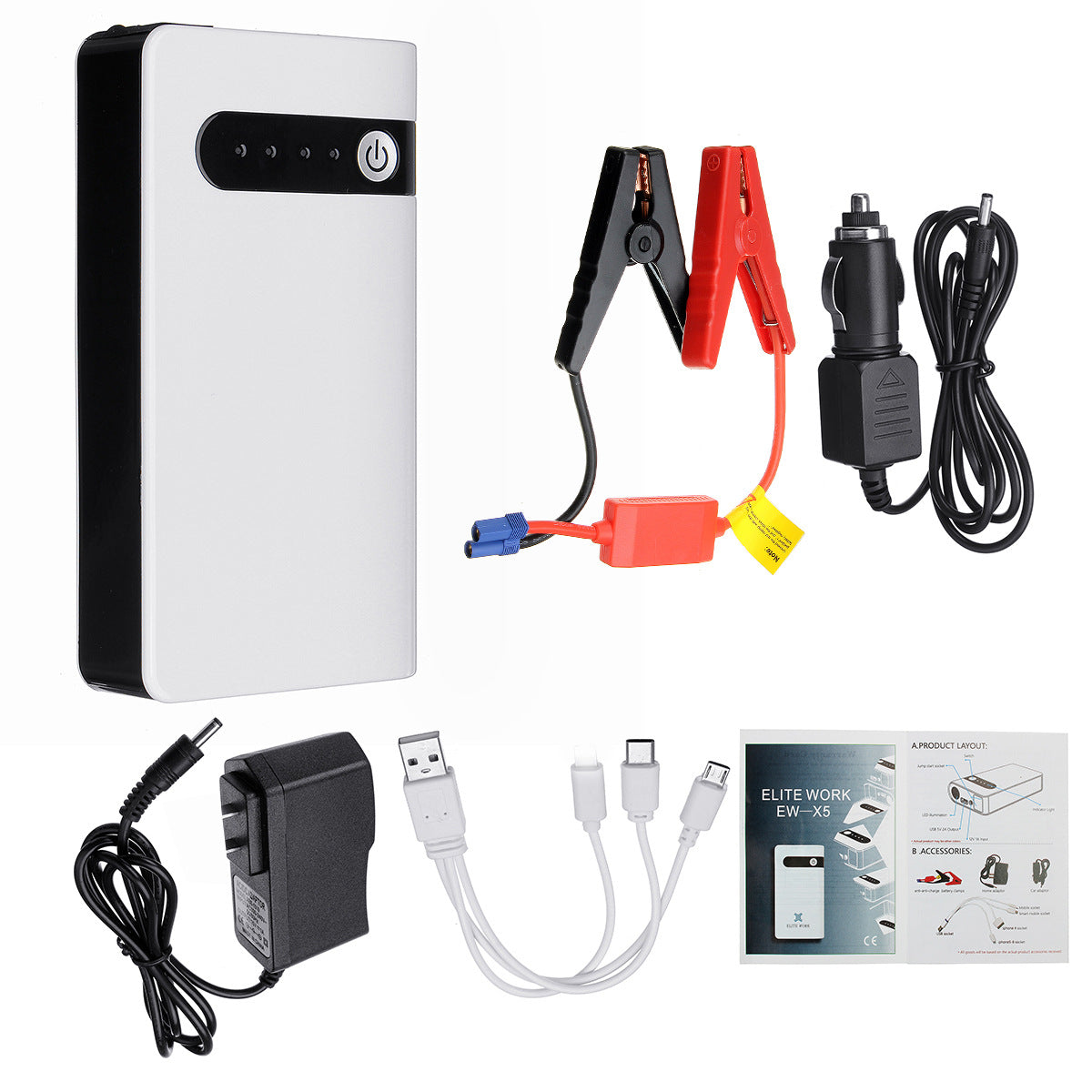 Car Starter Booster USB Jumper Box Mobile Power Battery Charger