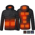 TENGOO 9 Zones Smart Electric Heated Jacket - 60s Fast Heating, USB Charging, Warm Outdoors Sports Thermal Coat Clothing Cotton Jacket