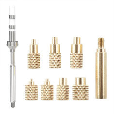 TS100 Hot Melt Nut Insertion Kit Brass CNC Precision for M2 M3 M4 M5 M6 M8 Compatible with 936 Soldering Iron Tips