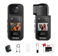 Ormos Mini Action Camera With 180 Degree Rotating Lens - 2.7K Ultra HD Thumb-Sized Camera, Magnetic Mount, WiFi APP...