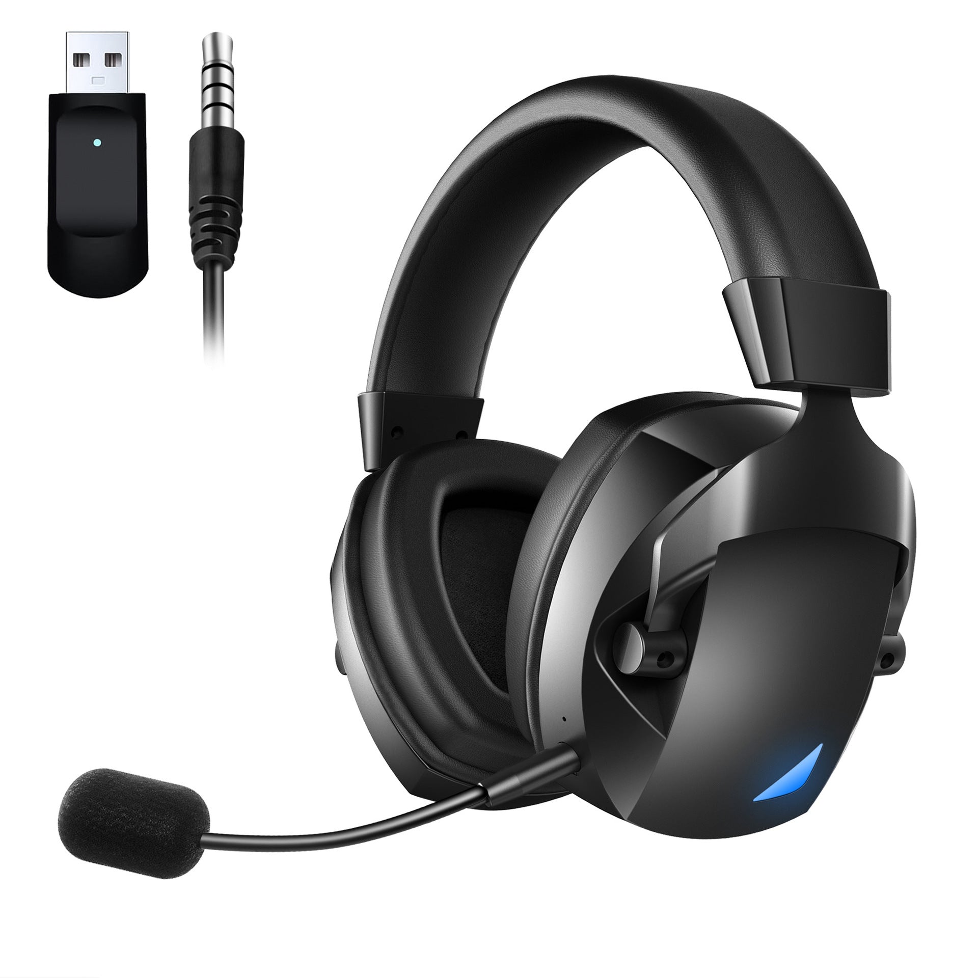 Cross-Border Over-Ear Bluetooth Headphones With Wireless Microphone - 2.4G Dual-Mode, Specialized For E-Sports,...