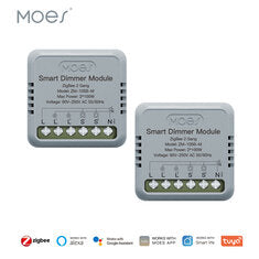 MoesHouse Tuya Smart Zigbe Dimmer Module Light Switch 1/2 Gang Timing Function Voice APP Remote Control Work with Alexa Google Assistant