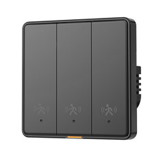 Smatrul Tuya WiFi Smart 10G Human Radar Motion Sensor Switch Wall Light Switch 2-in-1 Neutral & No Neutral Wire APP Remote Voice Timer Alarm Control for Smart Life APP