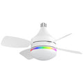 LED E27 Ceiling Fan Light Dimmable with Remote Control 3-Speed RGB Mood Lighting 3 Color Temperature Quiet Operation