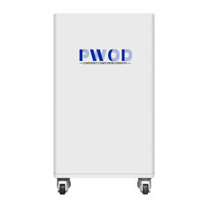 PWOD LV 51.2V 100Ah Wheel-Mounted LiFePO4 Battery Built-in Smart BMS 1A Active Balancing Compatibility With Leading Inverters Portable Energy Storage