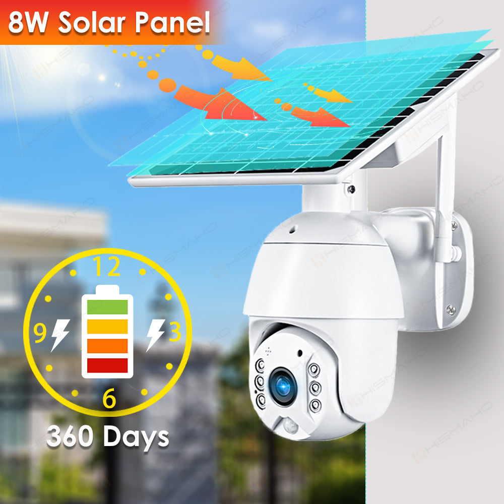 4G SIM Card Security Protection LTE Camera 1080P IP WIFI Wireless Smart Home CAM 8W Solar Panel Battery Outdoor...