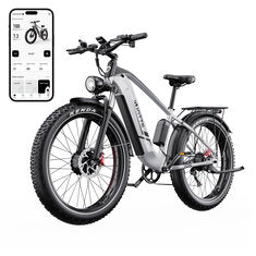 [EU DIRECT] DUOTTS F26 Electric Bike 48V 20AH SamsungBattery 750W*2 Dual Motors Recommended Top Speed 25KM/H 26*4.0inch Fat Tires APP Support 100-120KM Max Mileage 150KG Max Load Electric Bicycle