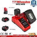 Replacement Li-ion Battery Charger Multi Voltage Charger For Milwaukee M18 14.4V-18V 48-11-1850 48-11-1840...