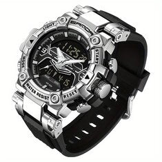 SANDA Men's Sport Digital Watches Multifunctional Luminous Wrist Watch Waterproof Shockproof Alarm Clock Men Watch