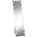 Ganzkörperspiegel 150x40 Cm RGB-LED Standspiegel Mit 21 Glühbirnen 7 Lichtfarbe Touch-Schalter Memory-Funktion
