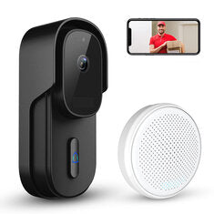 WF001S-801D 5MP Smart Camera Visual Doorbell PIR Motion Detection Two-way Audio IP65 Waterproof Tuya APP Voice Control with Alexa Google Assistant