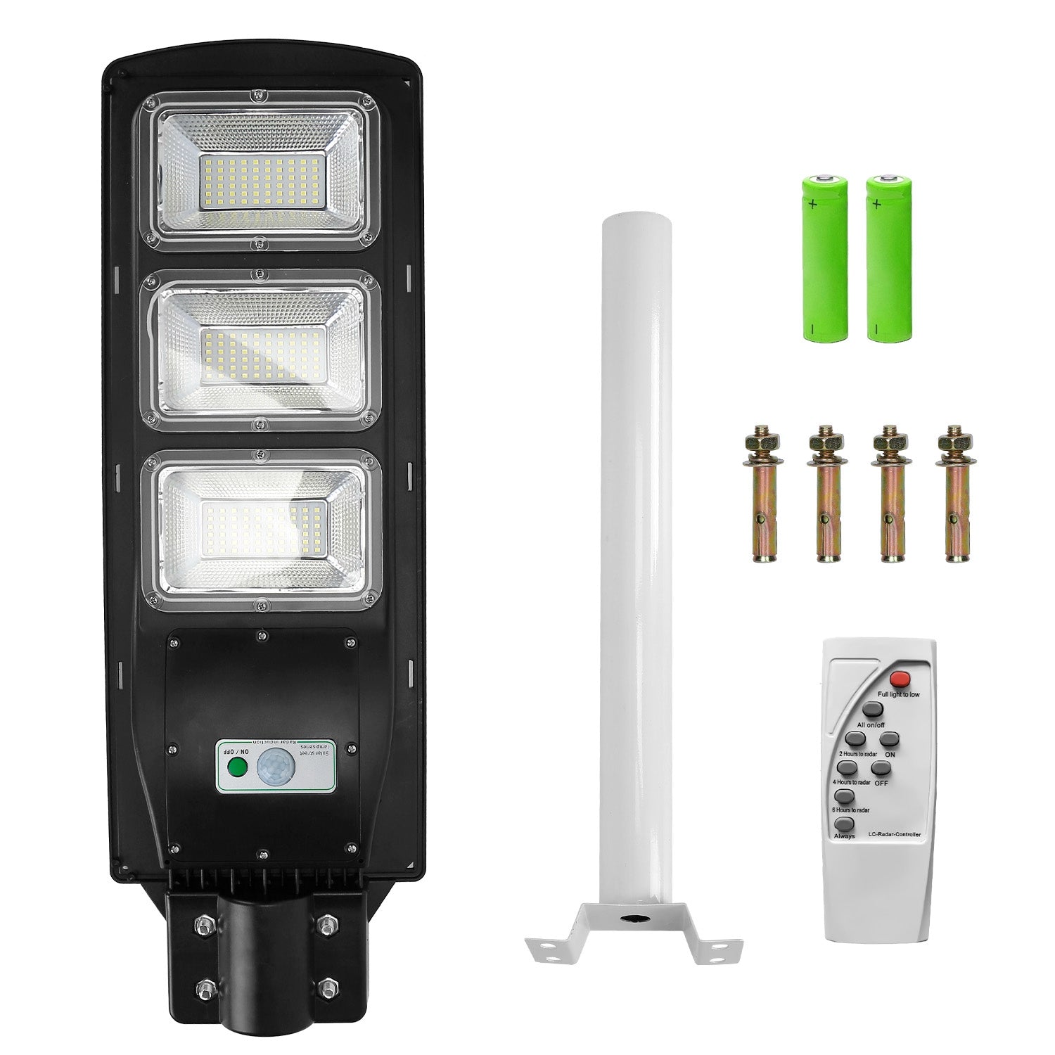 Solar Street Path Light Outdoor 180LEDs Sensor Remote Control Wireless Lamps IP65 Waterproof Lighting For Garage...