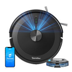 [EU Direct]Upgrade Teendow D10S 2-in-1 Robot Vacuum Cleaner 5000Pa Strong Suction, 260ml Water Tank, Smart Navigation Pet-Friendly APP & Voice Control