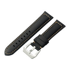 22mm Multi-color Hand-sewn Retro Cow Leather Smart Watch Band Replacement Strap
