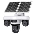 INQMEGA 9MP Tri-lens Solar Camera 4G EU Version Outdoor Wireless PTZ Color Night Vision Two-way Audio Waterproof AOV+PIR 2-in-1 Smart Home Surveillance CCTV Cameras