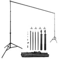 1Pc 6.5 Plus 10ft Photo Video Studio Backdrop Background Stand Adjustable Heavy Duty Photography Backdrop Support...