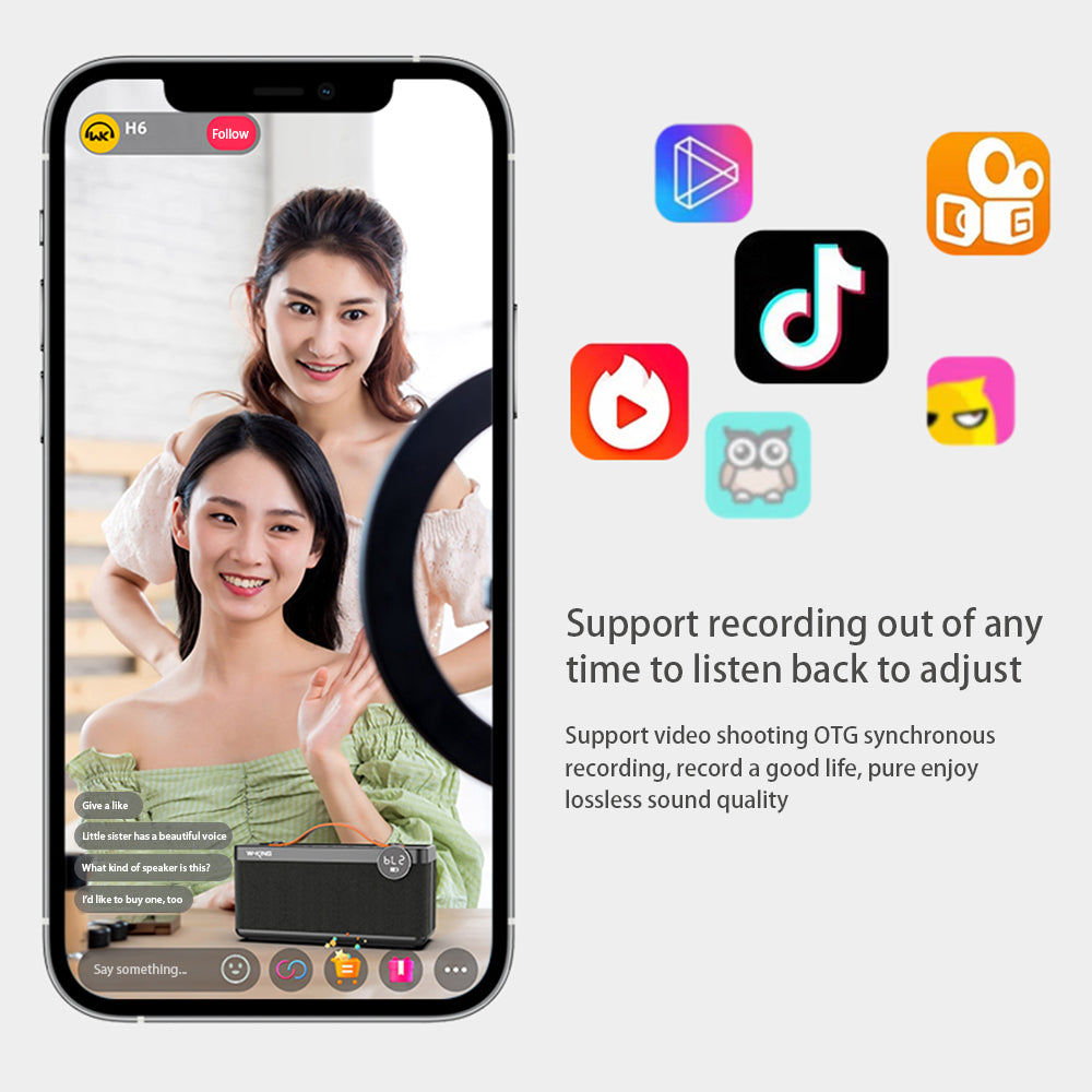 Bluetooth Speaker Wireless Connection Portable And Compact With Microphone Recording Function For Calls