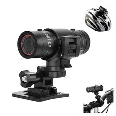 XANES 1080P Bicycle Helmet Camera 120° Wide Angle Bicycle Sports Camera IPX6 Waterproof Mini Motorcycle Helmet Camera Car Video Recorder Outdoor DV Video Camera