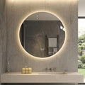 Round LED Bathroom Mirror 80 Cm, Backlit, Anti-Fog, 3 Light Colours, Infinitely Dimmable, Memory Function, Touch Switch, 5 Mm Copper-Free HD Silver Mirror