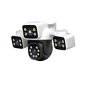 ESCAM PT223 3x4MP Three-Lens Camera Three-Screen PTZ Monitoring Sound And Light Alarm Two-Way Voice Cloud Storage Human Detect WiFi Camera