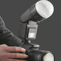 DIP Switch Round-head Camera Flash For DSLR And Mirrorless Cameras