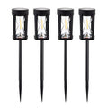 4Pack LED Solar Lawn Light 2300K Warm Light Outdoor Waterproof Garden Night Light Courtyard Decoration Landscape Pathway Lighting