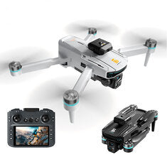 ZHRC Z105 WiFi FPV with 4.3inch LCD Screen Controller HD Dual Camera Servo Gimbal 360° Obstacle Avoidance Brushless Foldable RC Drone Quadcopter RTF