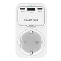 OT50 Tuya Smart WiFi GaN Fast Charger EU Socket 65W PD Charging 2 Type-C+USB-A Ports APP Remote Push Timing Function Voice Control with Alexa Google Assistant