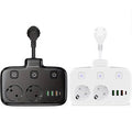 2500W 10A EU Plug Power Strip with 2AC+3USB-A+USB-C Fast Charger Multitap Electrical Wall Socket Extension Cord with On/Off Switch